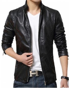HugMe.fashion Genuine  Leather  Jacket Motorcycle Men's Jacket  Style JK54